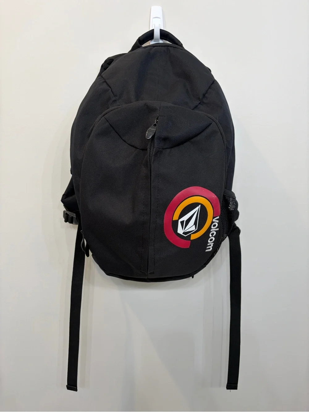 Volcom Skateboarding Backpack Embroidered Volcom Stone Padded Straps Black